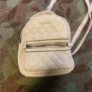 Montana West White Quilted Backpack